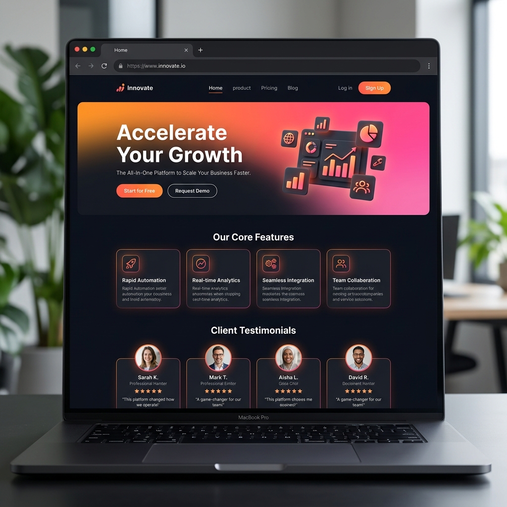 Startup Landing Page UI